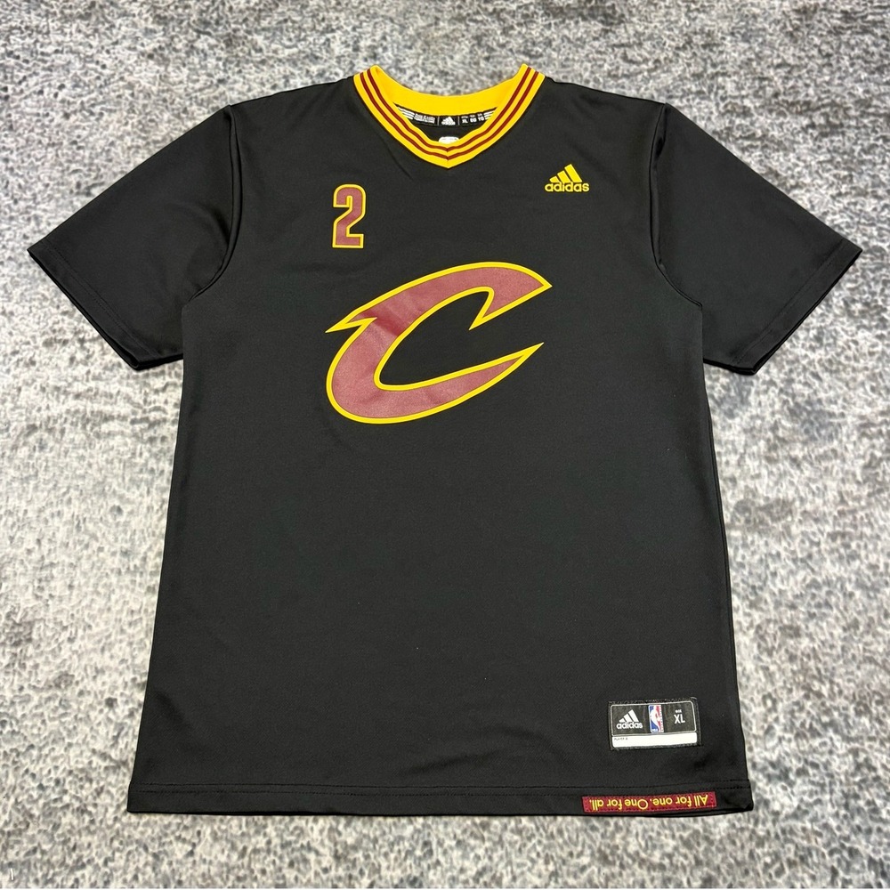 Cleveland Cavaliers Kyrie Irving Adidas Jersey Short Sleeve 2016 Large Black - Picture 1 of 11
